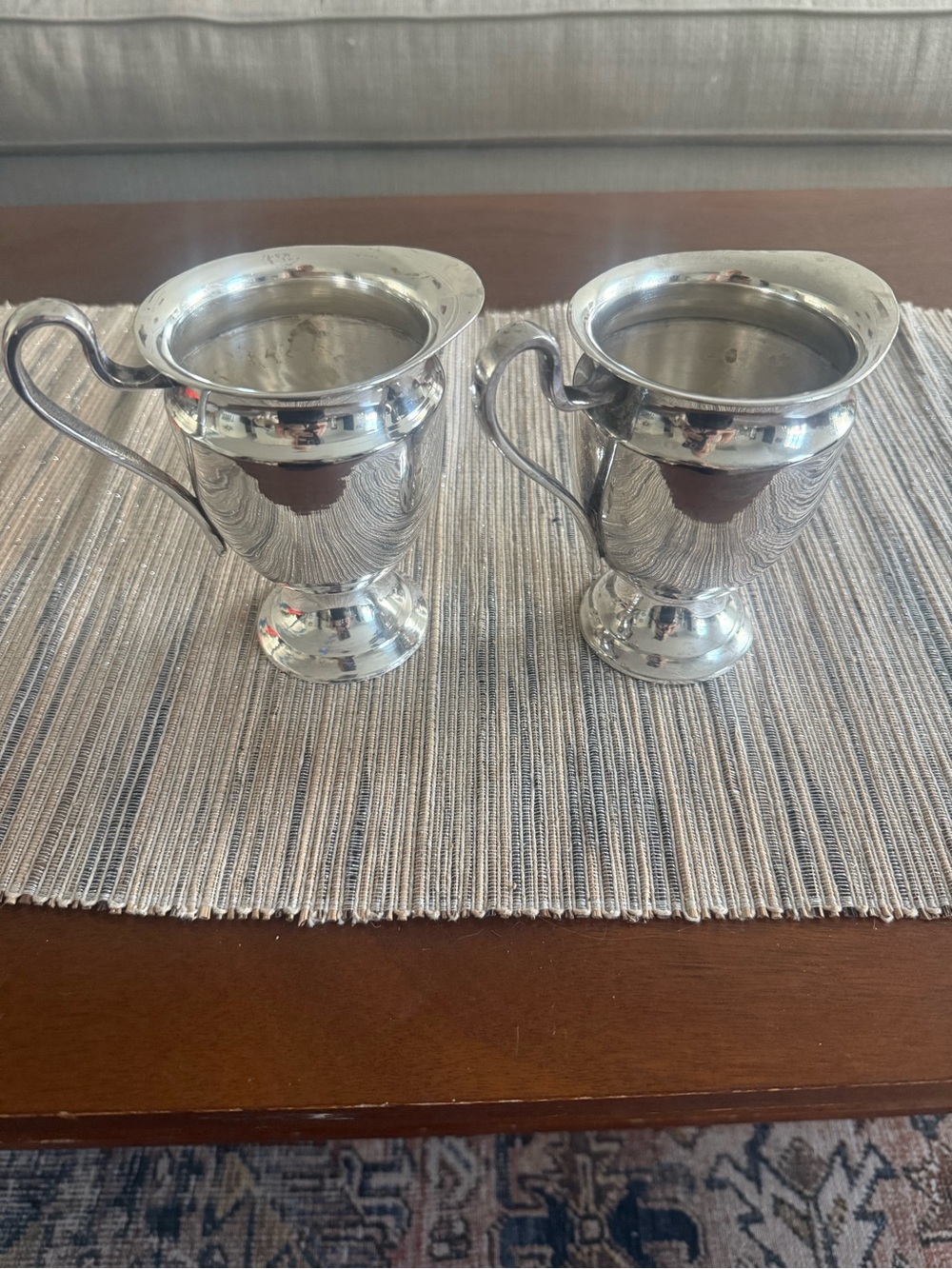Pair of Silver Creamer Cups